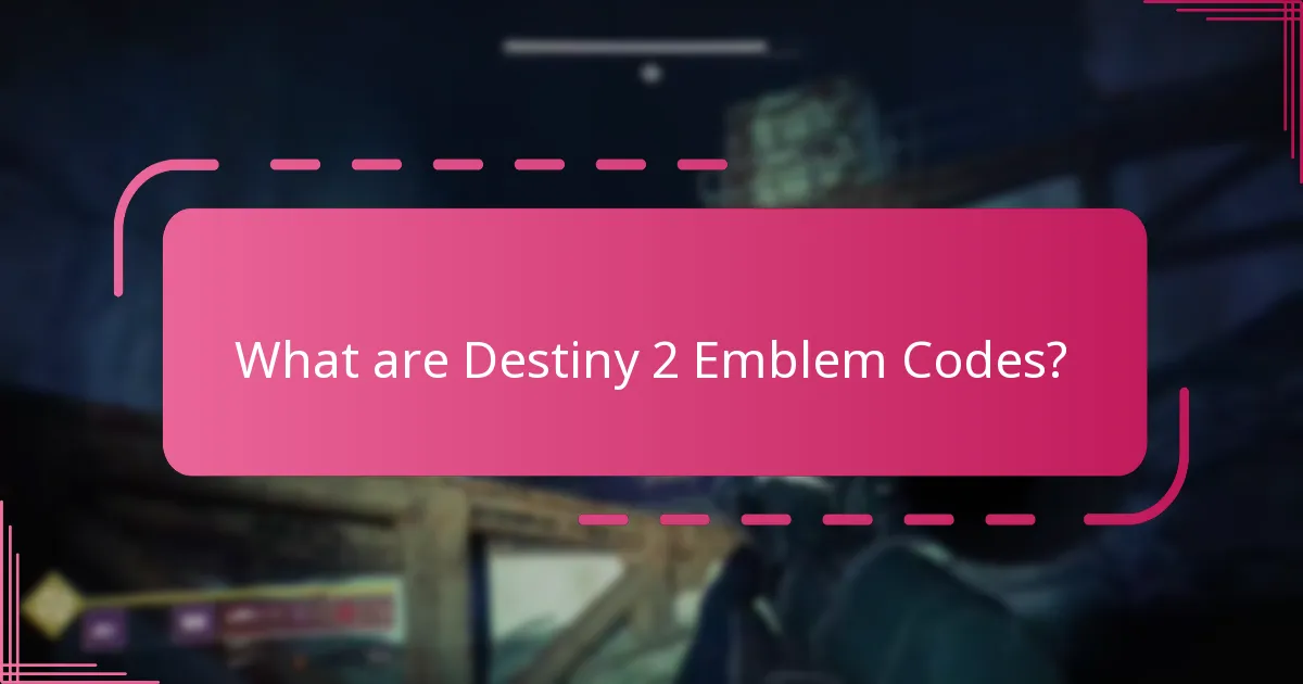 How limited is the availability of Destiny 2 Emblem Codes?